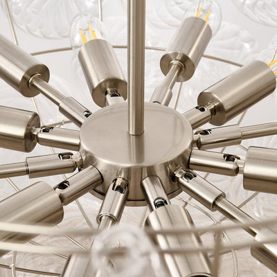 Talia Chandelier Glass Sphere Cascade - Neutral Decor