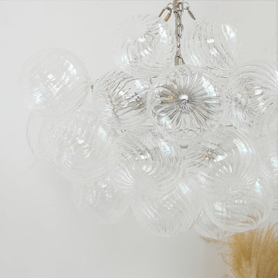 Talia Chandelier Glass Sphere Cascade - Neutral Decor