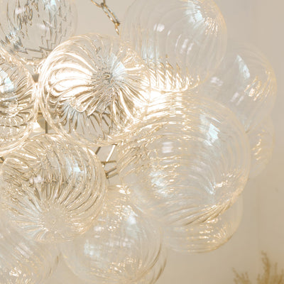 Talia Chandelier Glass Sphere Cascade - Neutral Decor