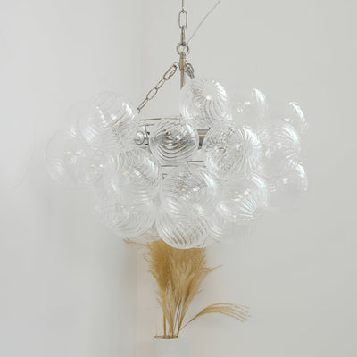 Talia Chandelier Glass Sphere Cascade - Neutral Decor