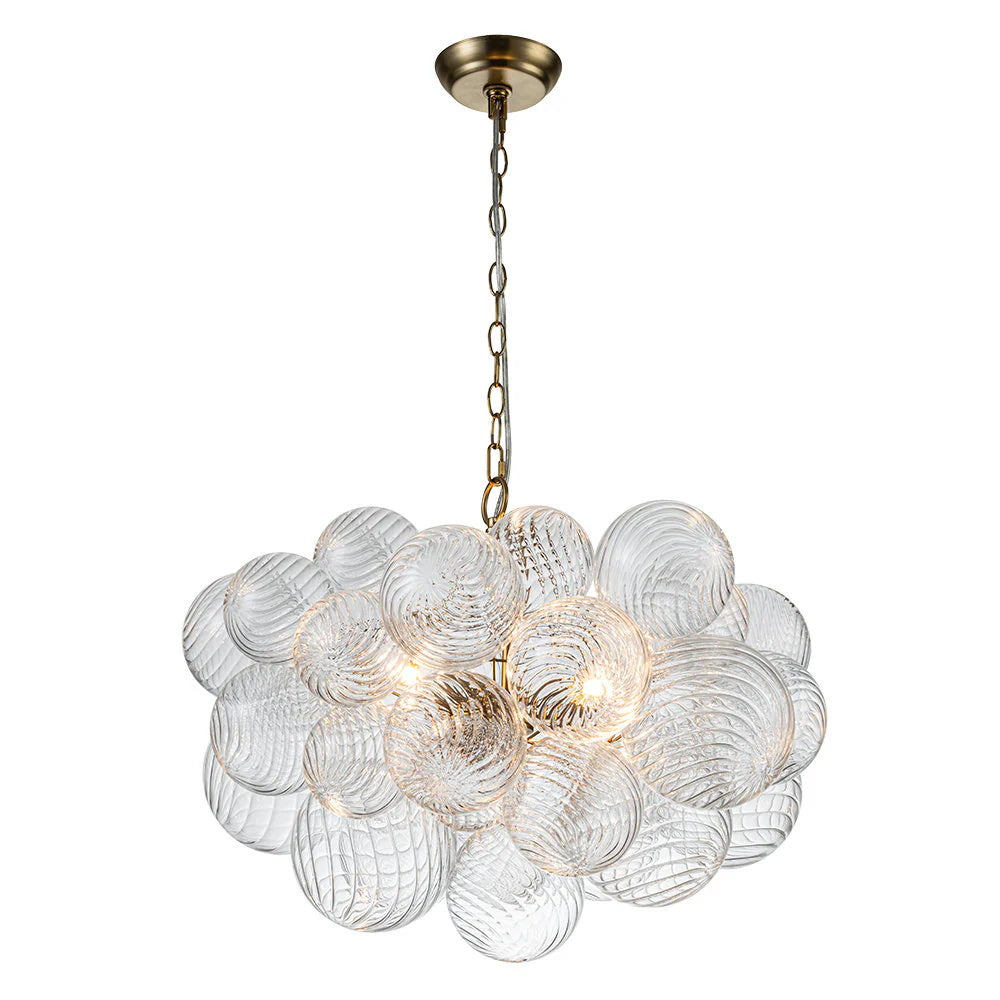 Talia Chandelier Glass Sphere Cascade - Neutral Decor
