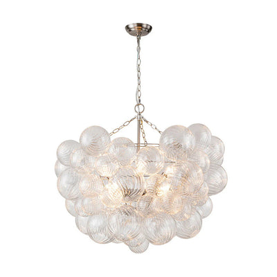 Talia Chandelier Glass Sphere Cascade - Neutral Decor