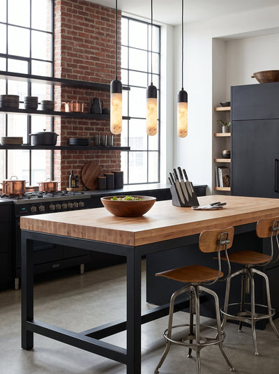 Loxcombe Alabaster Pendant Light