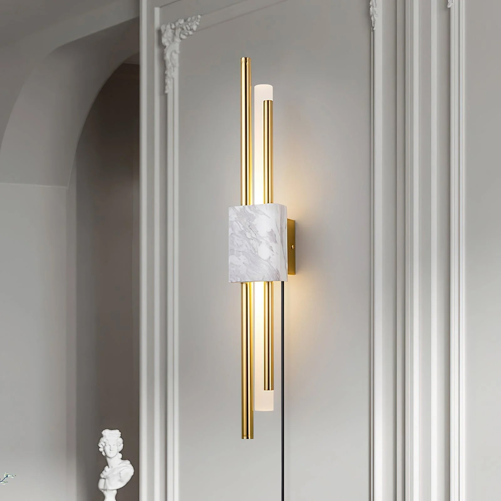 Evely Premium Nordic Art Plug In Marble Wall Light