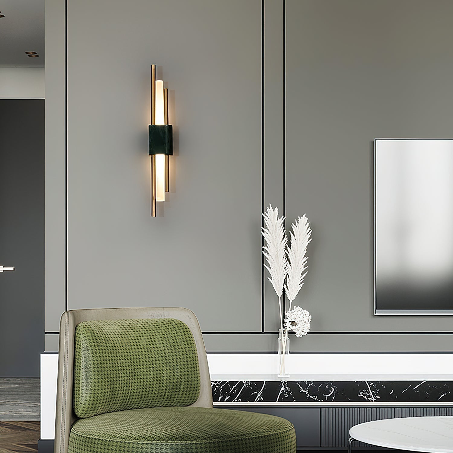 Evely Premium Nordic Art Plug In Marble Wall Light
