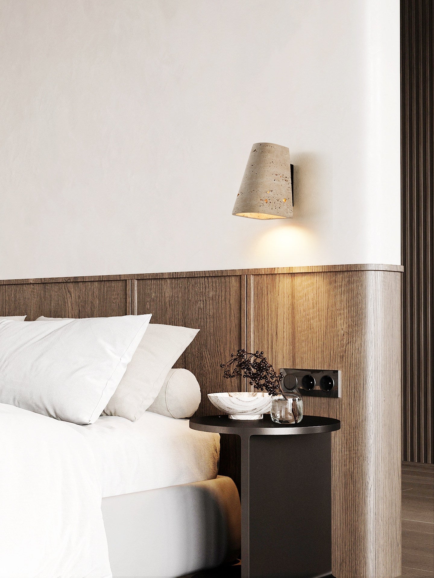 Tavren Travertine Wall Sconce