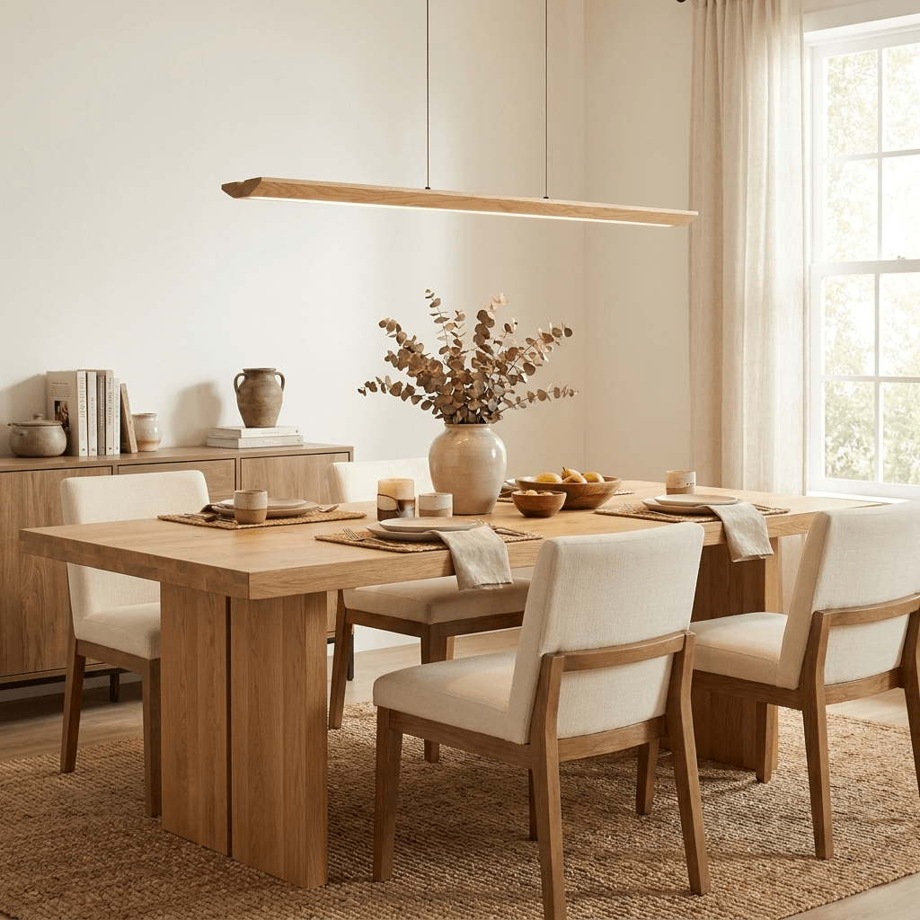 Alderine Wood Linear Pendant Lamp