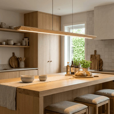 Alderine Wood Linear Pendant Lamp