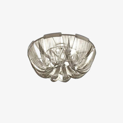 Talj Ceiling Light Tassel Aluminum Chain Nickel Frame