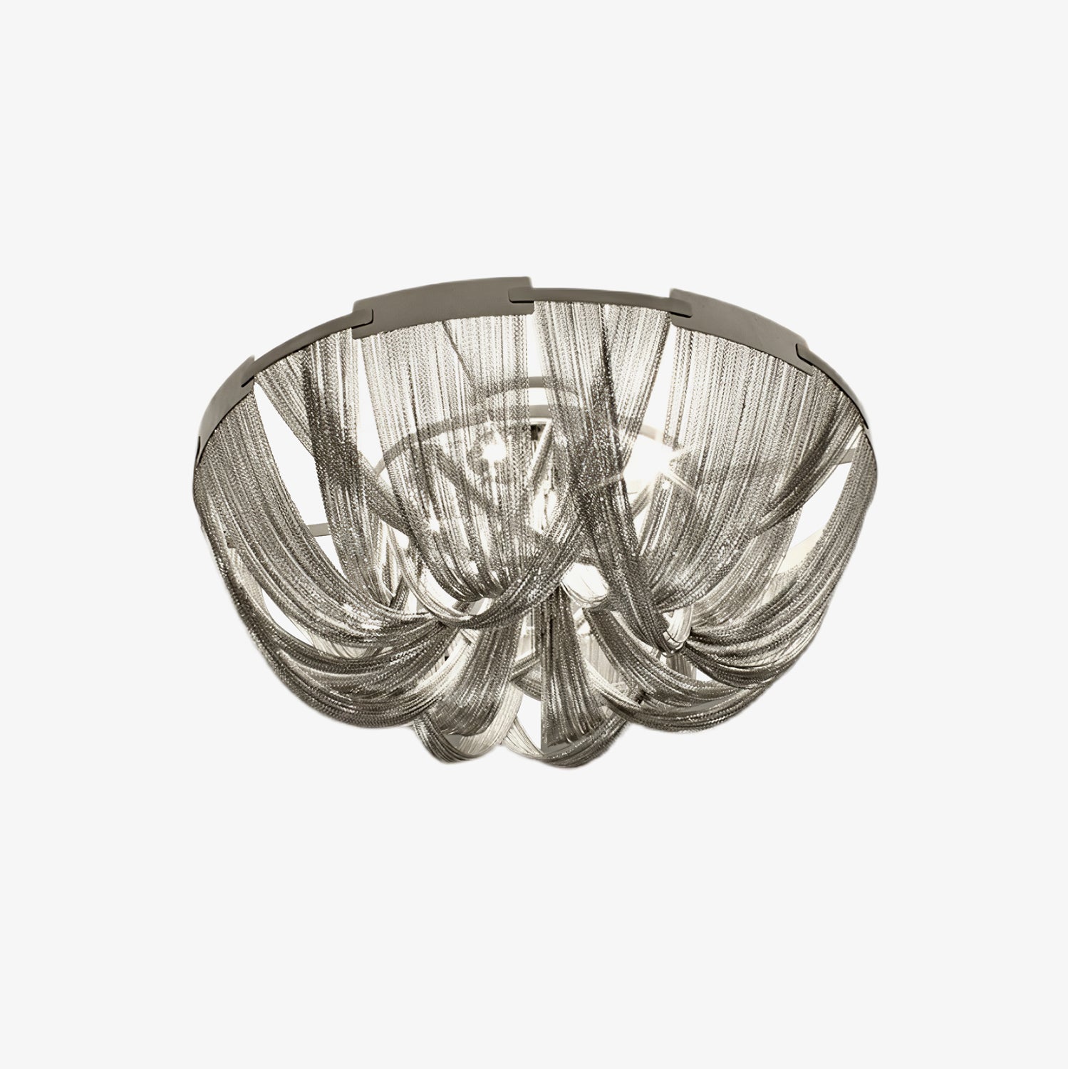 Talj Ceiling Light Tassel Aluminum Chain Nickel Frame