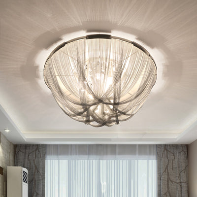Talj Ceiling Light Tassel Aluminum Chain Nickel Frame