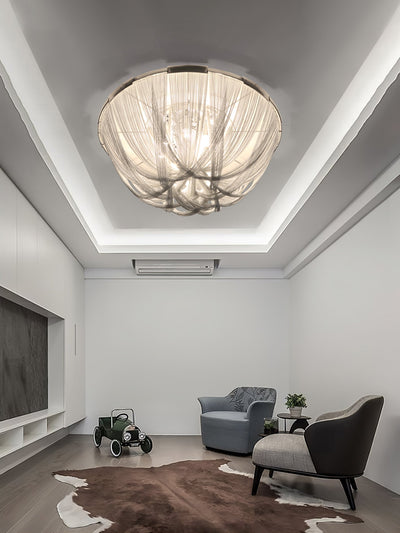 Talj Ceiling Light Tassel Aluminum Chain Nickel Frame