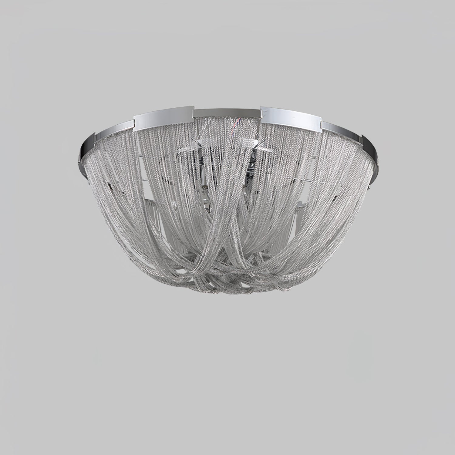Talj Ceiling Light Tassel Aluminum Chain Nickel Frame