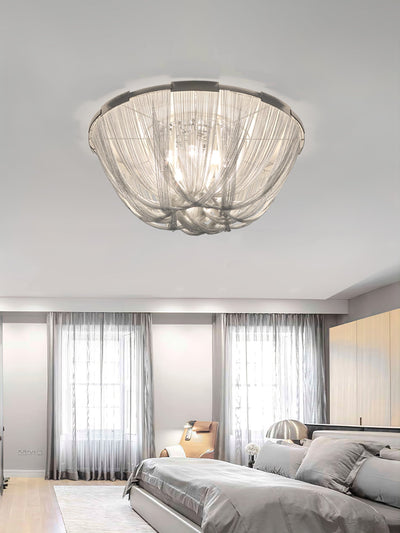 Talj Ceiling Light Tassel Aluminum Chain Nickel Frame