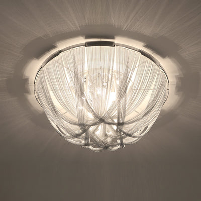Talj Ceiling Light Tassel Aluminum Chain Nickel Frame