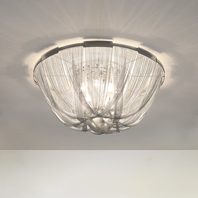 Talj Ceiling Light Tassel Aluminum Chain Nickel Frame