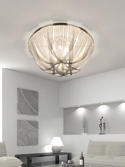 Talj Ceiling Light Tassel Aluminum Chain Nickel Frame