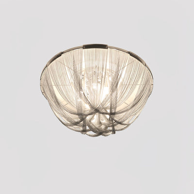 Talj Ceiling Light Tassel Aluminum Chain Nickel Frame