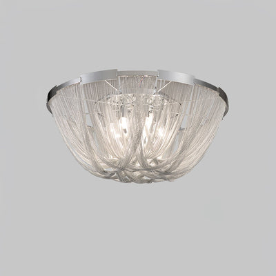 Talj Ceiling Light Tassel Aluminum Chain Nickel Frame