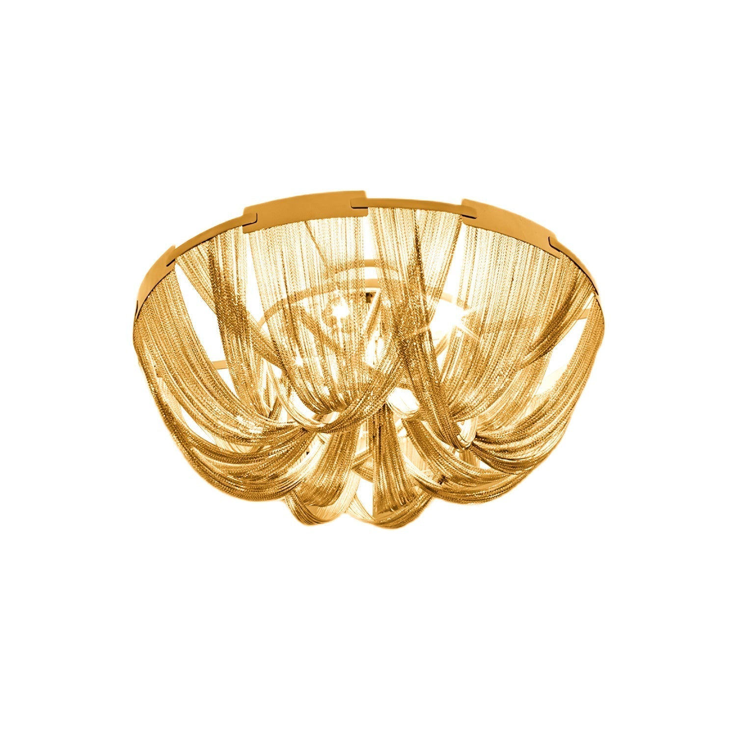 Talj Ceiling Light Tassel Aluminum Chain Nickel Frame