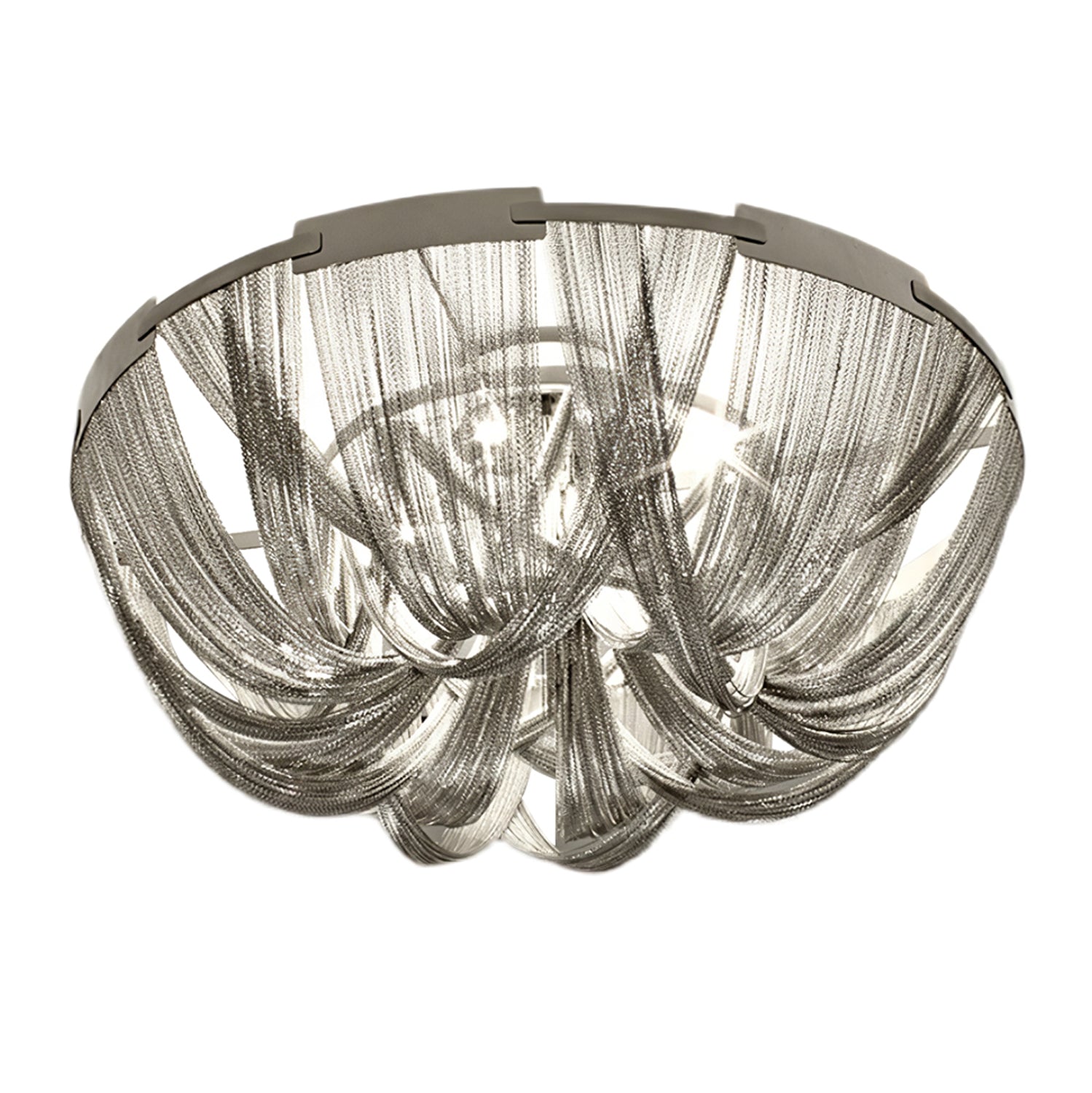 Talj Ceiling Light Tassel Aluminum Chain Nickel Frame
