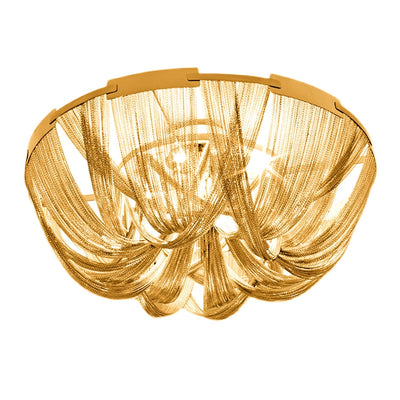 Talj Ceiling Light Tassel Aluminum Chain Nickel Frame