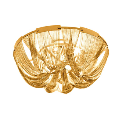 Talj Ceiling Light Tassel Aluminum Chain Nickel Frame