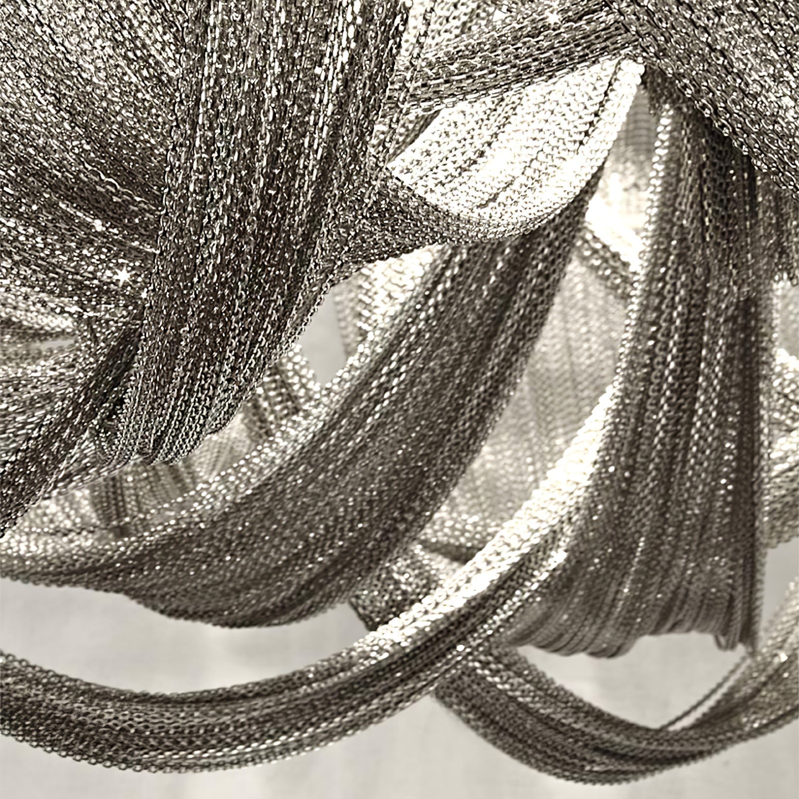 Talj Ceiling Light Tassel Aluminum Chain Nickel Frame