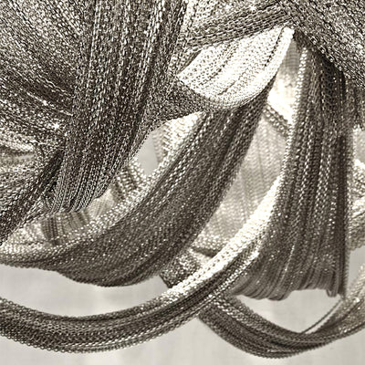 Talj Ceiling Light Tassel Aluminum Chain Nickel Frame