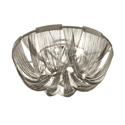 Talj Ceiling Light Tassel Aluminum Chain Nickel Frame