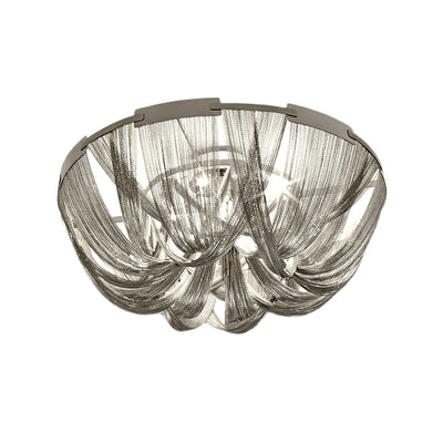 Talj Ceiling Light Tassel Aluminum Chain Nickel Frame