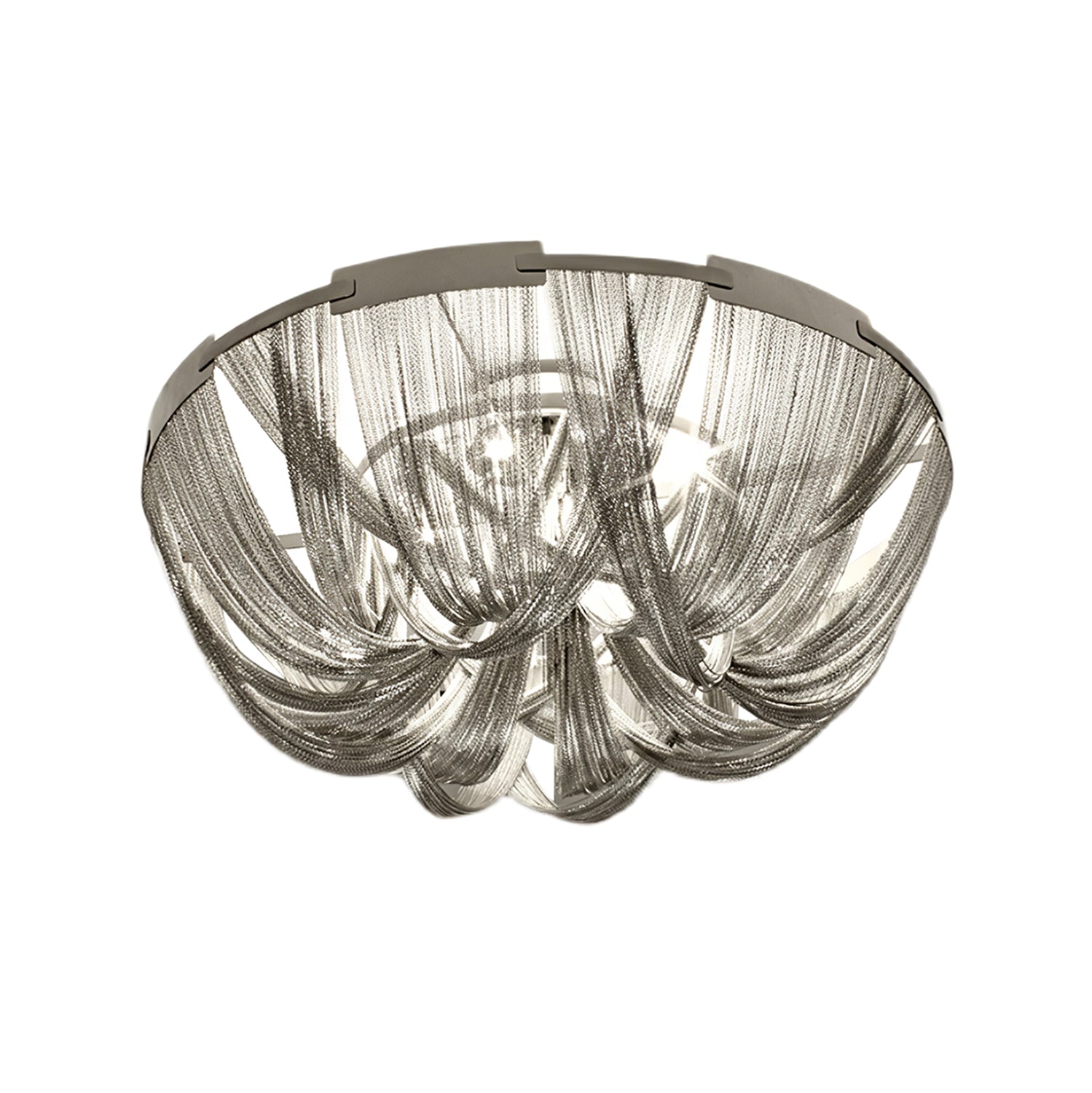 Talj Ceiling Light Tassel Aluminum Chain Nickel Frame