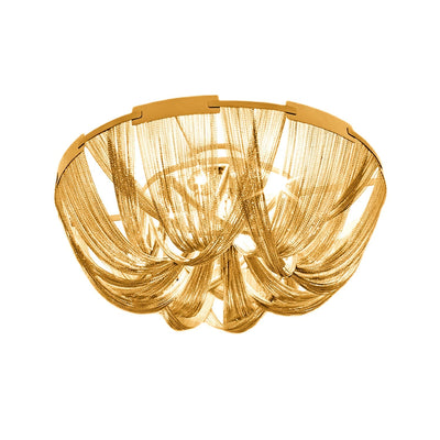 Talj Ceiling Light Tassel Aluminum Chain Nickel Frame