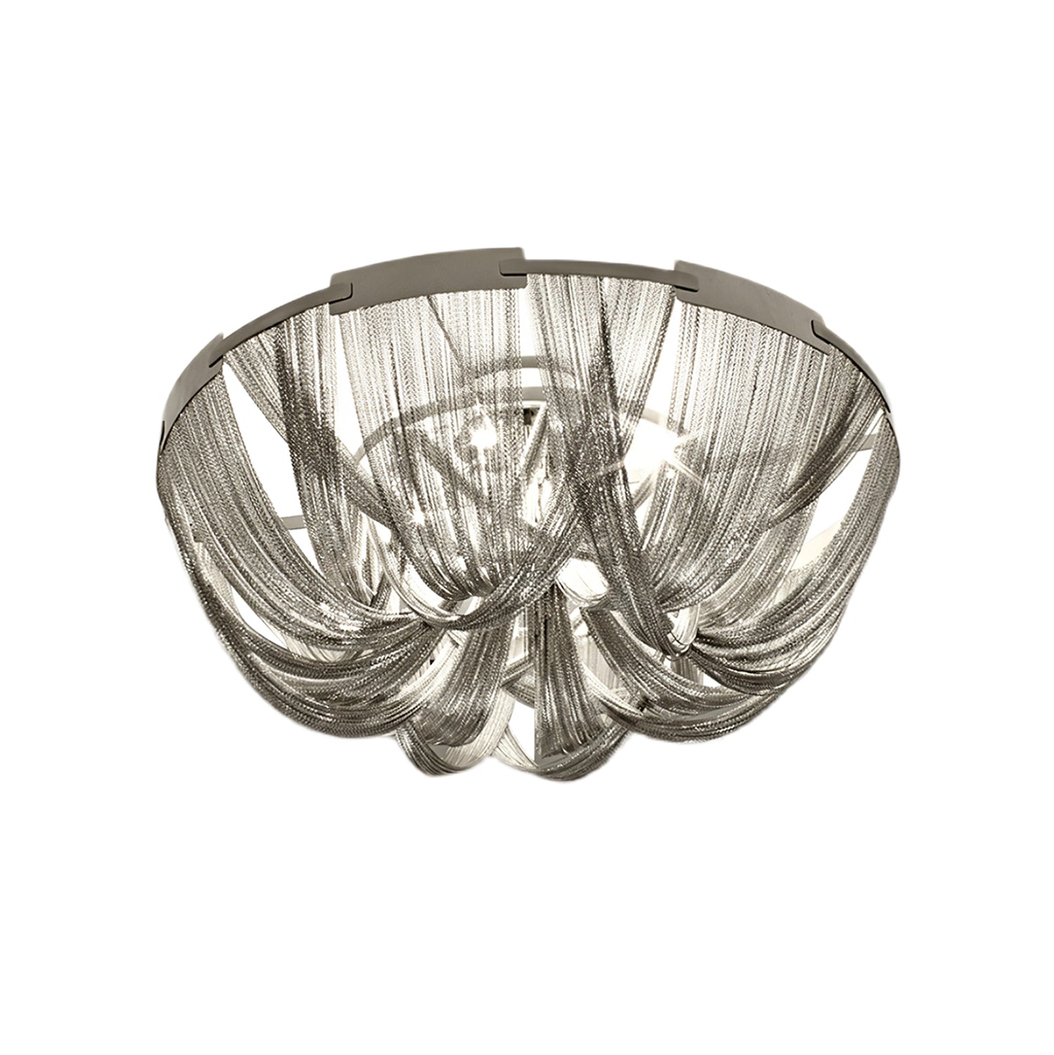 Talj Ceiling Light Tassel Aluminum Chain Nickel Frame