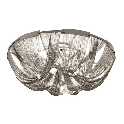 Talj Ceiling Light Tassel Aluminum Chain Nickel Frame