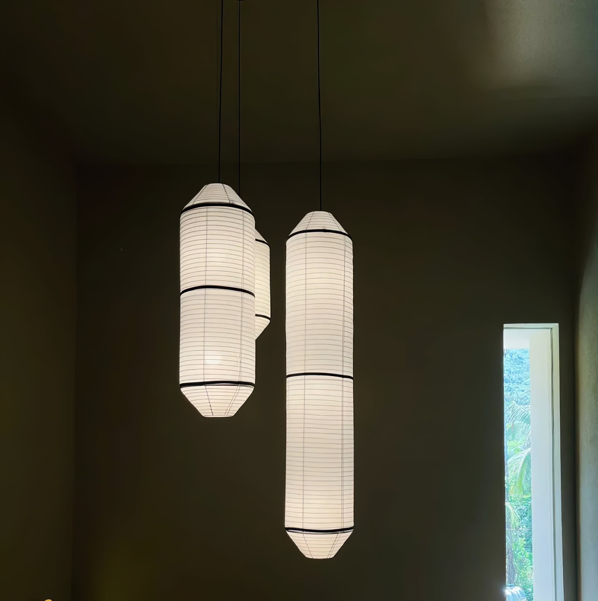 Oren Modern Minimalist Natural Mulberry Silk Pendant Lamp
