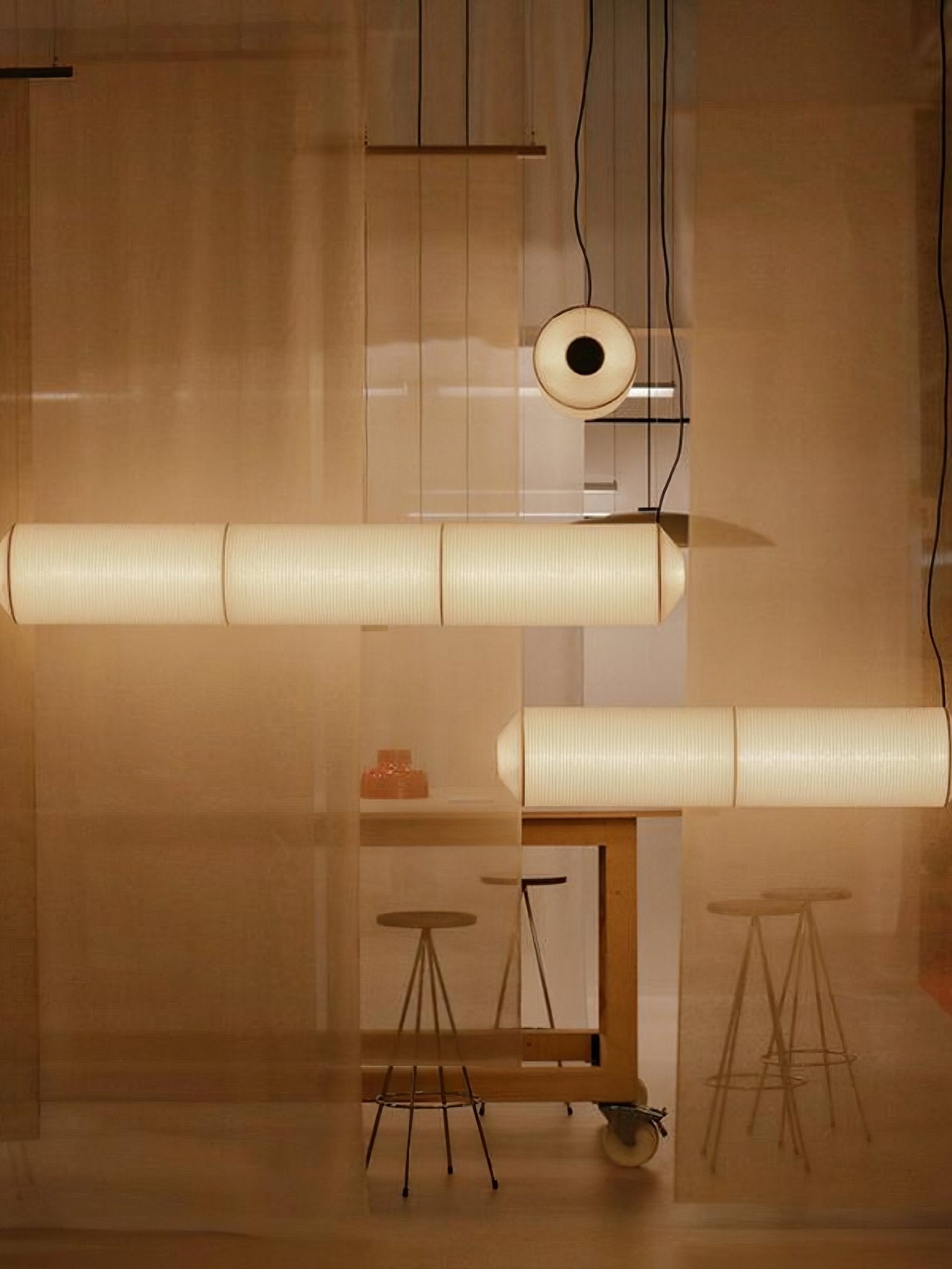 Oren Modern Minimalist Natural Mulberry Silk Pendant Lamp