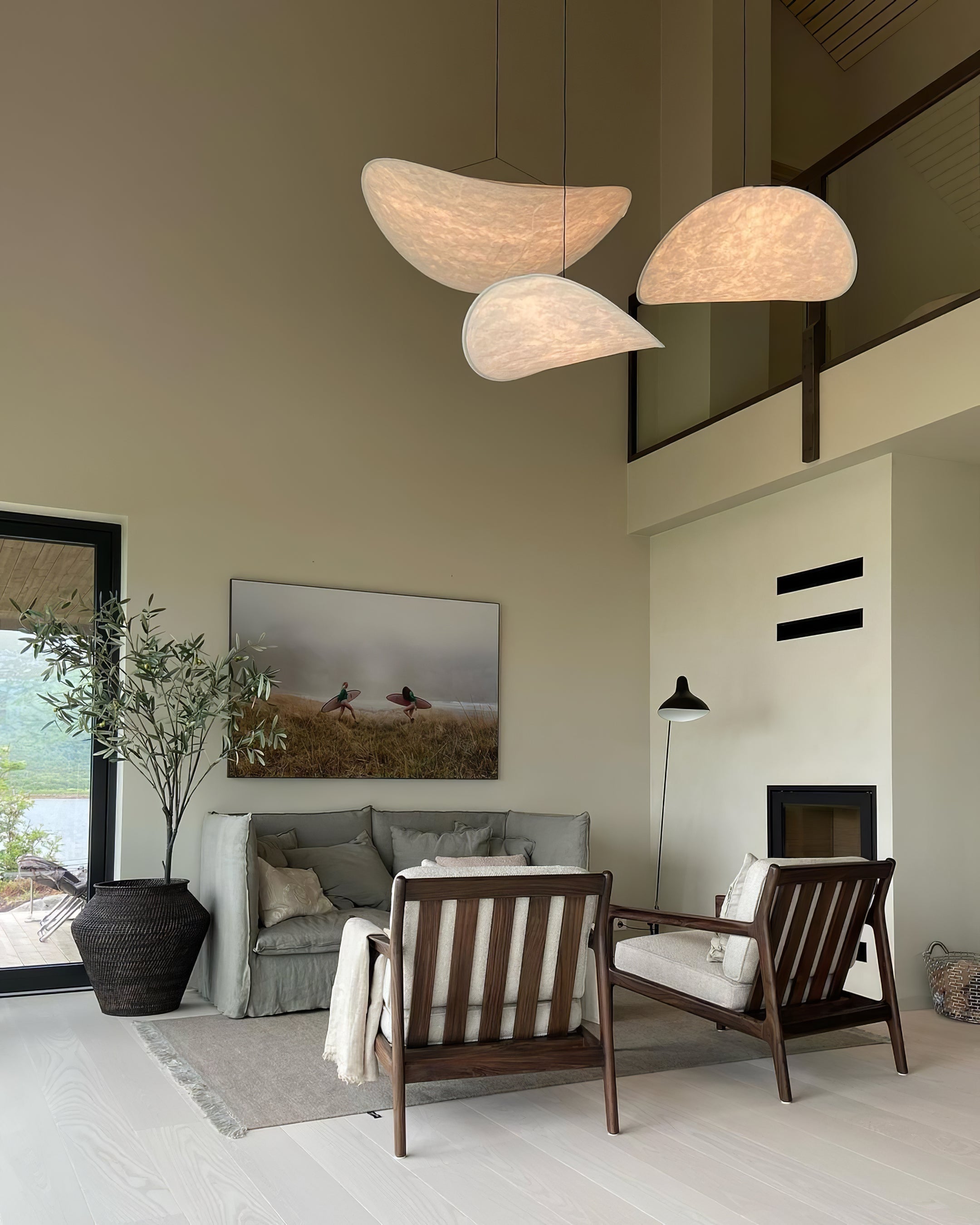 Larenol Paper & Glass Fiber Pendant Lamp