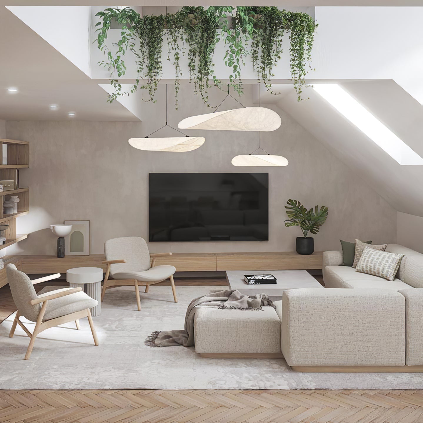 Larenol Paper & Glass Fiber Pendant Lamp