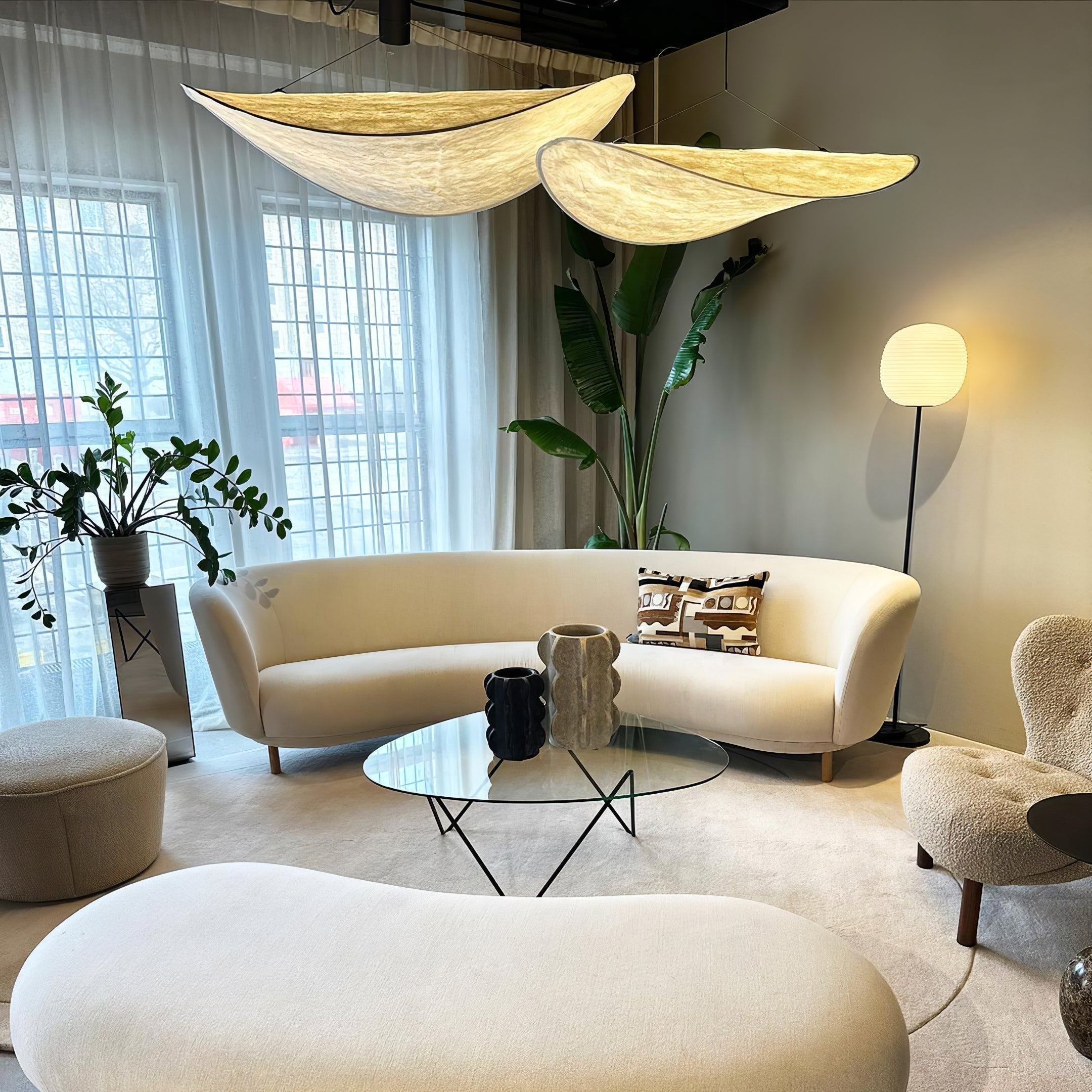 Larenol Paper & Glass Fiber Pendant Lamp