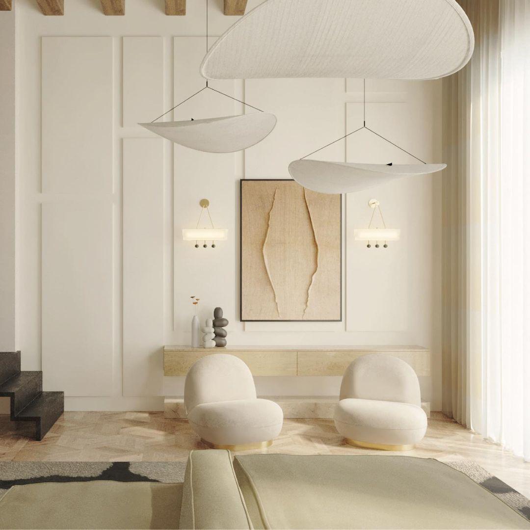 Larenol Paper & Glass Fiber Pendant Lamp