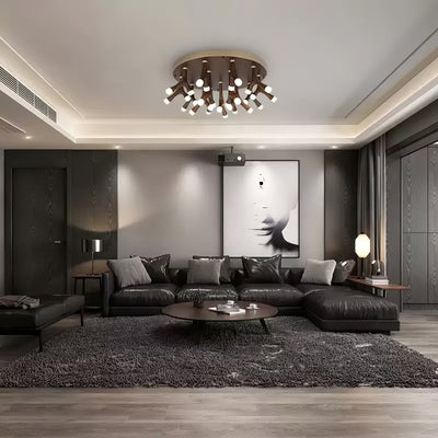 Vilorion Nature-Inspired Wood Ceiling Light