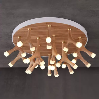 Vilorion Nature-Inspired Wood Ceiling Light
