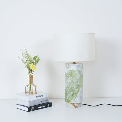 Xavi Marble Fabric Table Lamp