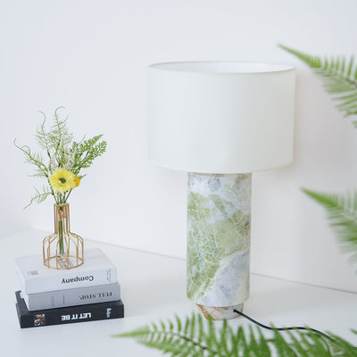 Xavi Marble Fabric Table Lamp