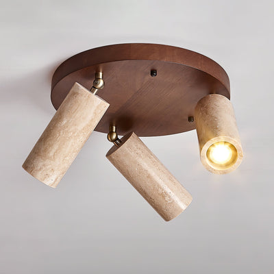 Zevenion Multi-Arm Travertine Ceiling Light