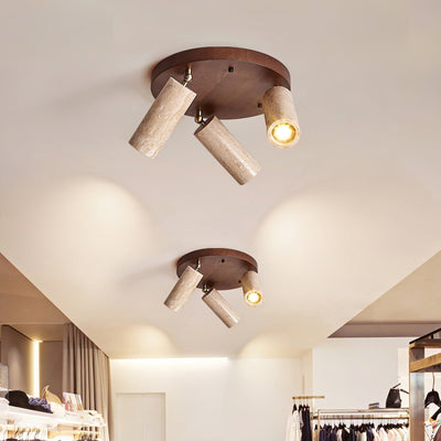 Zevenion Multi-Arm Travertine Ceiling Light