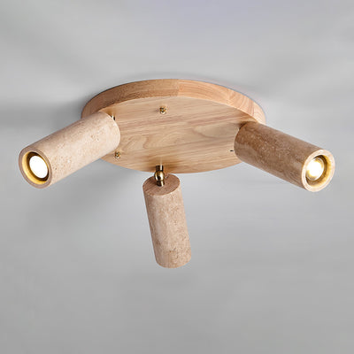 Zevenion Multi-Arm Travertine Ceiling Light