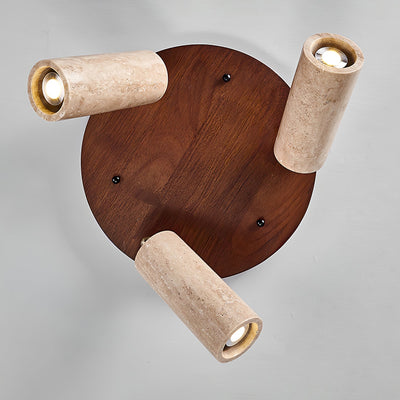 Zevenion Multi-Arm Travertine Ceiling Light