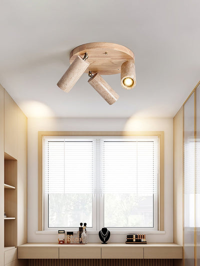 Zevenion Multi-Arm Travertine Ceiling Light